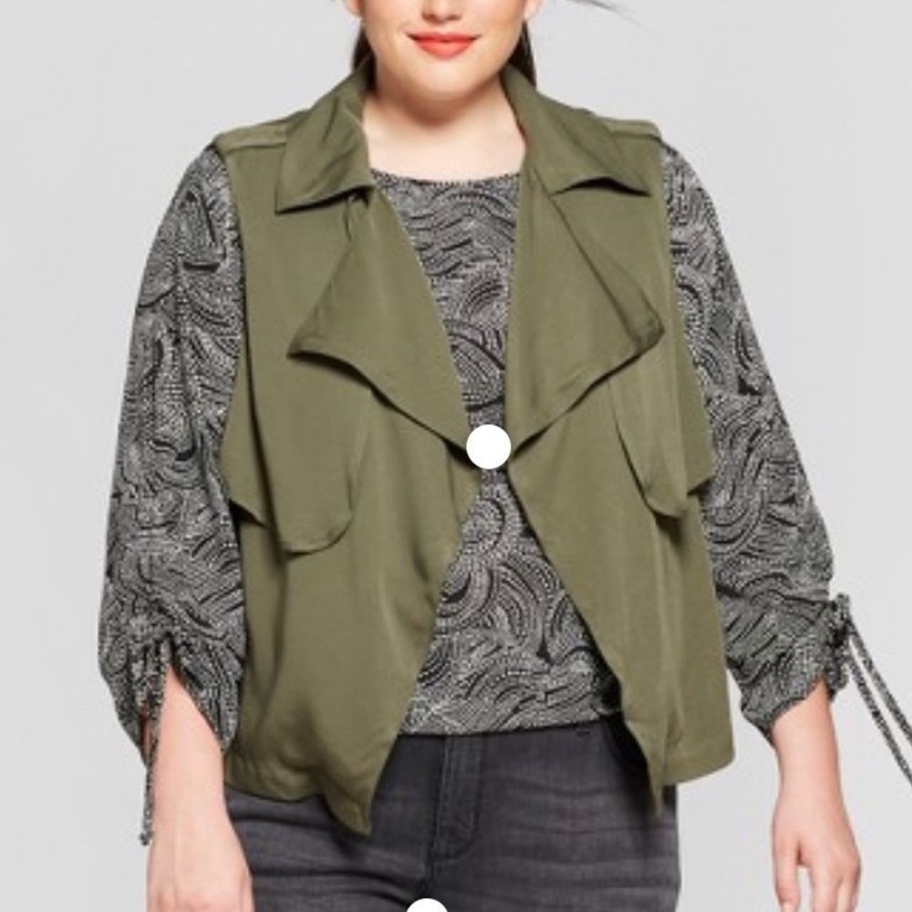 Waterfall Army Green Vest